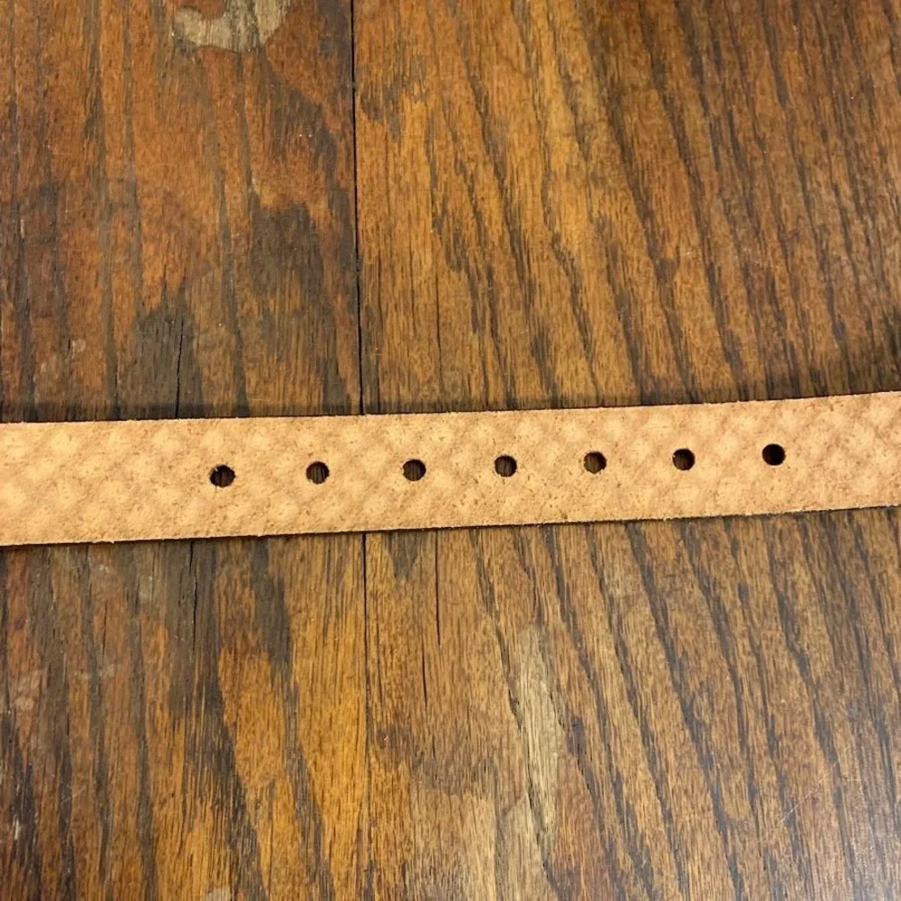 VTG Winston Cigarettes Eagle Buckle Brown Basketweave Leather Belt Men's 36/38